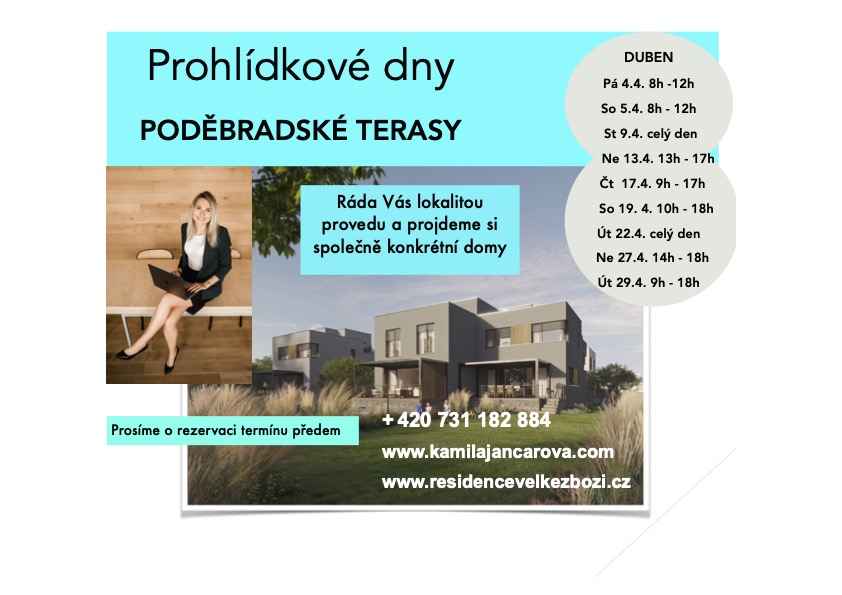 PROHLÍDKOVÉ DNY DUBEN RESIDENCE